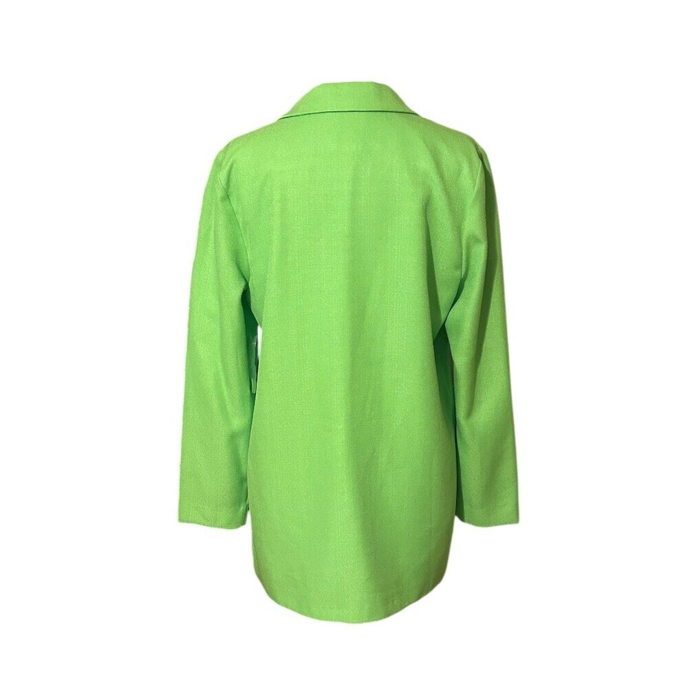Worthington Blazer Jacket Womens Tall 10 Green Chartreuse Longline - Picture 7 of 9